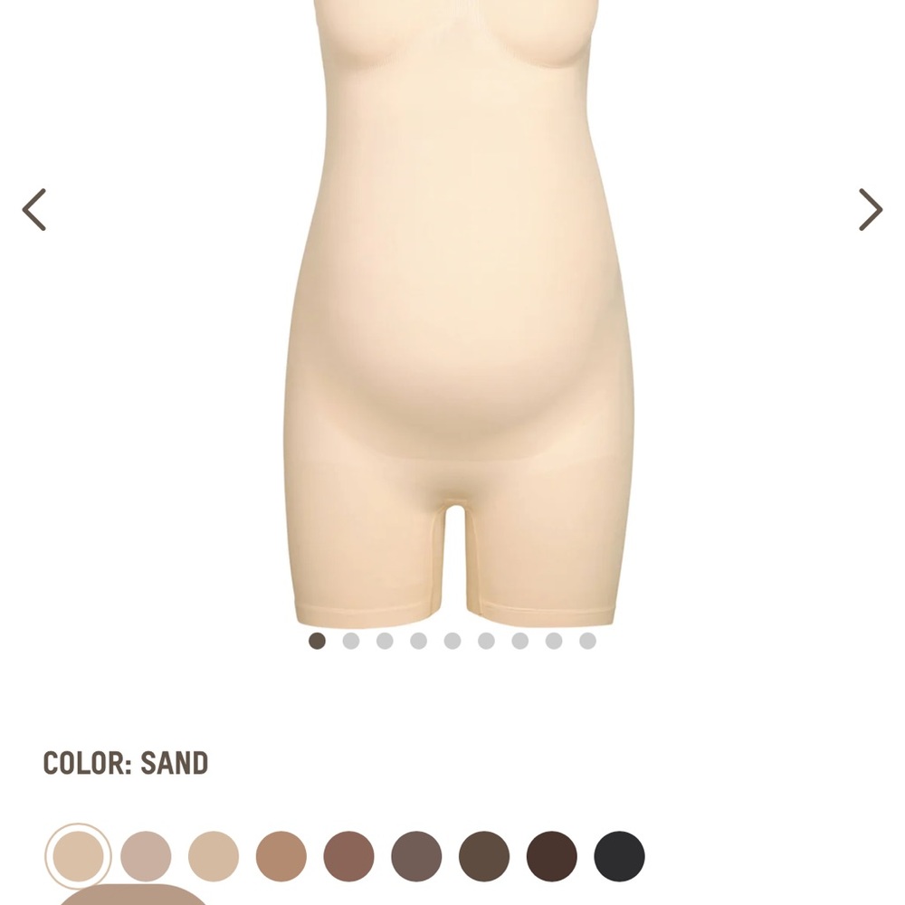 Skims Maternity Sculpting bodysuit mid thigh -Sand Color